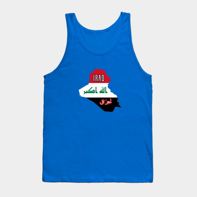 Iraq map & flag Tank Top by Travellers